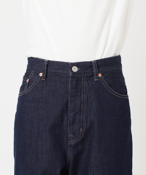 中目 EC限定 追加 ULTライトデニムハイライズルーズ5PKT WHITE（デニム