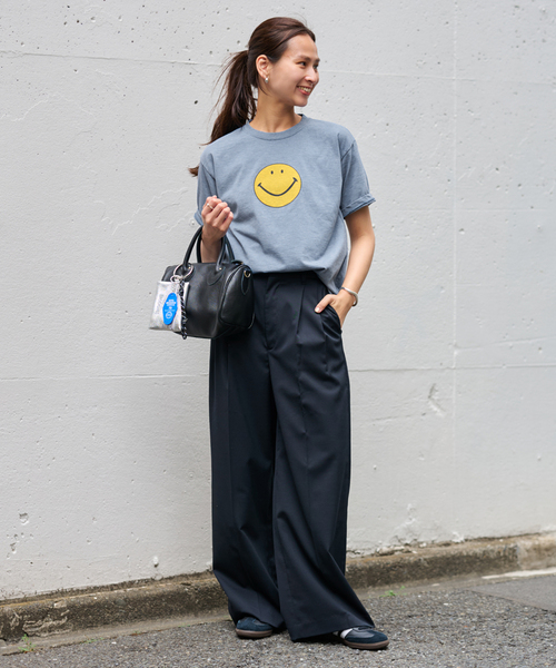 FRAMeWORK（フレームワーク）の「≪追加≫SMILE TEE（Tシャツ/カットソー・レディース・ベージュ/コバルトブルー/イエロー/チャコールグレー・FREE）」の14枚目の写真