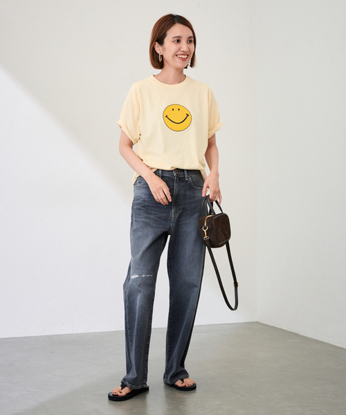 FRAMeWORK（フレームワーク）の「≪追加≫SMILE TEE（Tシャツ/カットソー・レディース・ベージュ/コバルトブルー/イエロー/チャコールグレー・FREE）」の22枚目の写真