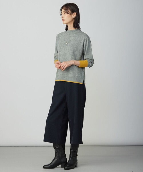 J.PRESS(ジェイプレス)の「SOFT TOUCH WOOL ブロッキング ニット(ニット/セーター・レディース・ライトグレー系/ブラウン系/ベージュ系・T13/T15)」の5枚目の写真