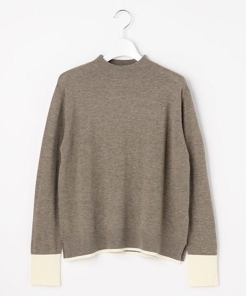 J.PRESS(ジェイプレス)の「SOFT TOUCH WOOL ブロッキング ニット(ニット/セーター・レディース・ライトグレー系/ブラウン系/ベージュ系・T13/T15)」の11枚目の写真
