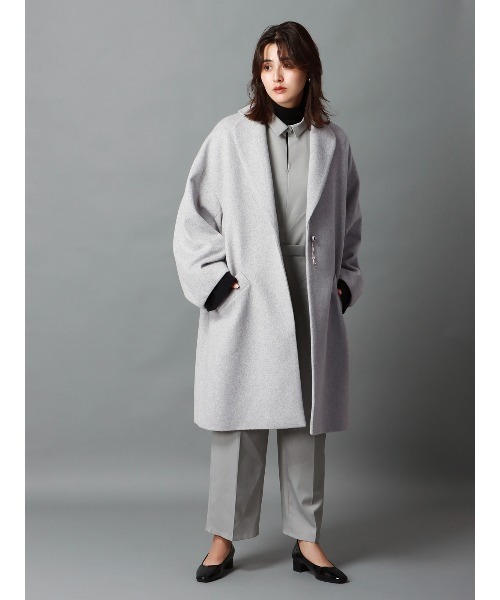 CIS.（シス）の「CIS． ボールドスリーブコート RESCWOOL 無地 ボタンチャーム付き（その他アウター・レディース・レッド/ブラック/グレー・36(7号)/38(9号)）」の4枚目の写真