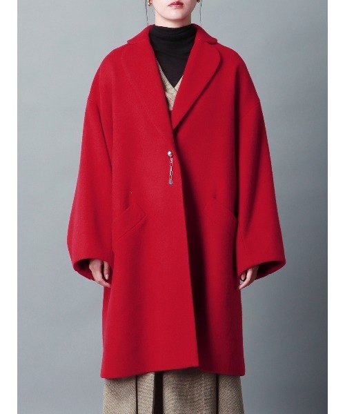 CIS.（シス）の「CIS． ボールドスリーブコート RESCWOOL 無地 ボタンチャーム付き（その他アウター・レディース・レッド/ブラック/グレー・36(7号)/38(9号)）」の15枚目の写真