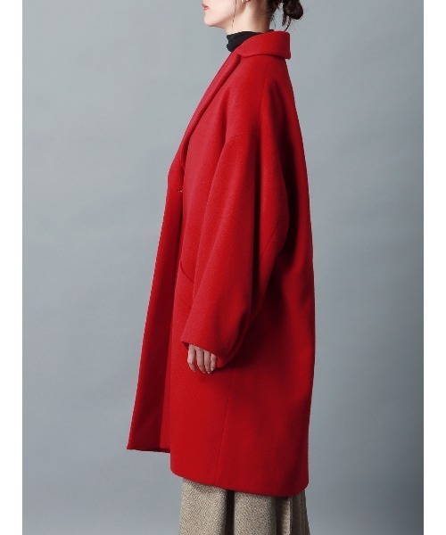CIS.（シス）の「CIS． ボールドスリーブコート RESCWOOL 無地 ボタンチャーム付き（その他アウター・レディース・レッド/ブラック/グレー・36(7号)/38(9号)）」の16枚目の写真