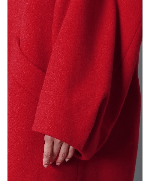 CIS.（シス）の「CIS． ボールドスリーブコート RESCWOOL 無地 ボタンチャーム付き（その他アウター・レディース・レッド/ブラック/グレー・36(7号)/38(9号)）」の21枚目の写真