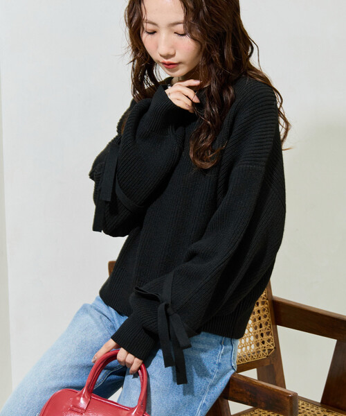 限定展開 袖 リボン 2way ニット（ニット/セーター）｜FREAK'S STORE