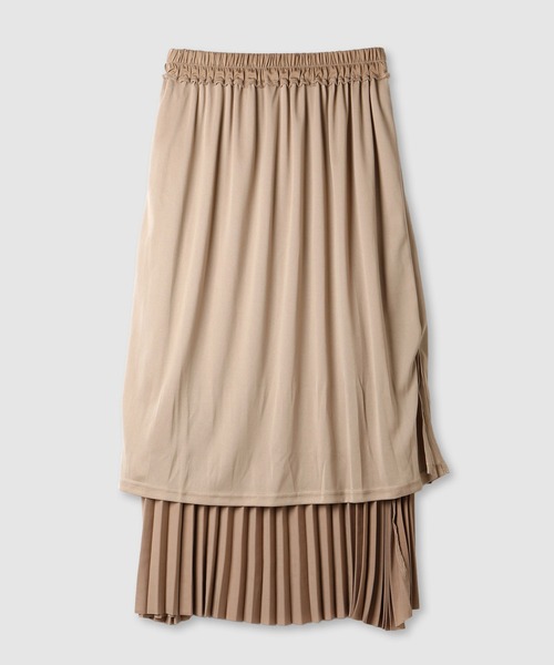 Mac-House(マックハウス)の「milli de l'air ササテンストレッチ プリーツスカート(スカート・レディース・ブラック/ベージュ/ブラウン・M)」の4枚目の写真