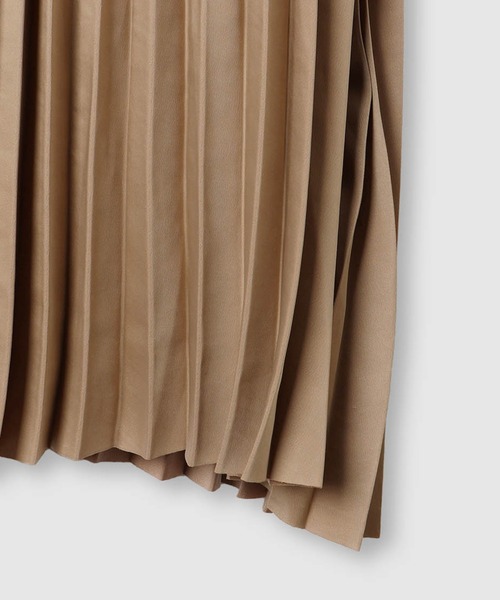 Mac-House(マックハウス)の「milli de l'air ササテンストレッチ プリーツスカート(スカート・レディース・ブラック/ベージュ/ブラウン・M)」の5枚目の写真