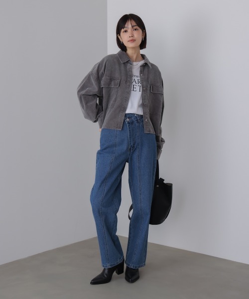 Bou Jeloud(ブージュルード)の「ビンテージカラーコーディロイシャツ(シャツ/ブラウス・レディース・グレー/チャコールグレー・38)」の4枚目の写真