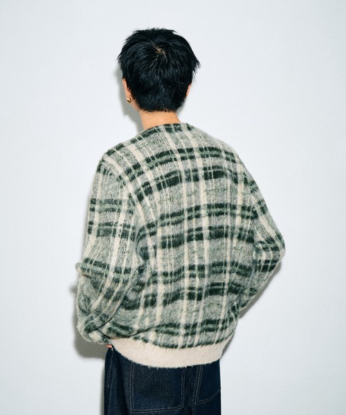 Elanque（エランク）の「checked cardigan/チェックカーディガン