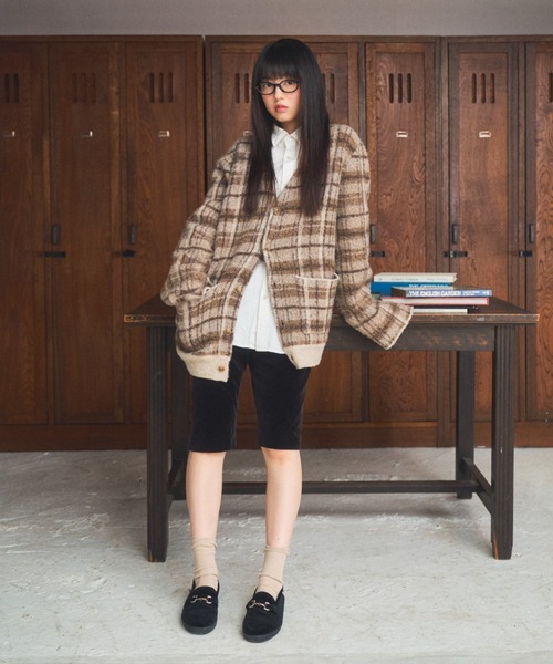 セール】checked cardigan / チェックカーディガン（カーディガン