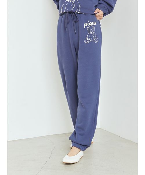 セール】【UNISEX】裏毛ワンポイントロングパンツ（ルームウェア