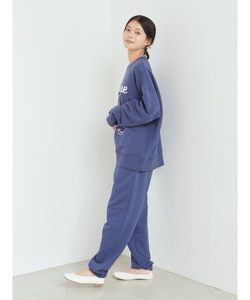 新品 ジェラートピケ 裏毛パーカー&ロングパンツ スウェット ネイビー ジェラートピケ gelato pique 裏毛ロングパンツ （NVY） -ファッション