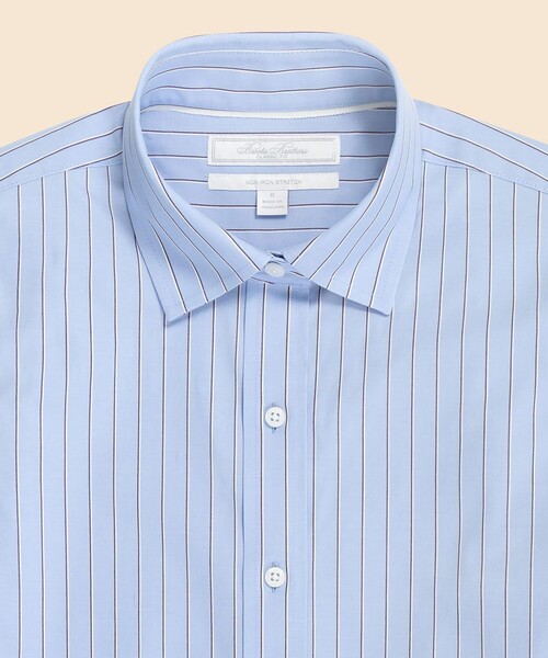 BROOKS BROTHERS（ブルックスブラザーズ）の「ストレッチコットン　シンストライプシャツ　Classic Fit（シャツ/ブラウス・レディース・ブルー・8/6/4/2/0）」の6枚目の写真