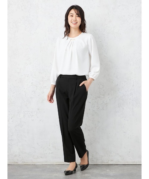 HARUYAMA(ハルヤマ)の「【WALKPLUS】 T/Rトロタックテーパードパンツ ウォッシャブル 通年(スラックス・レディース・ライトグレー/チャコールグレー/ブラック/ダークブラウン・LL/L/M/S)」の11枚目の写真