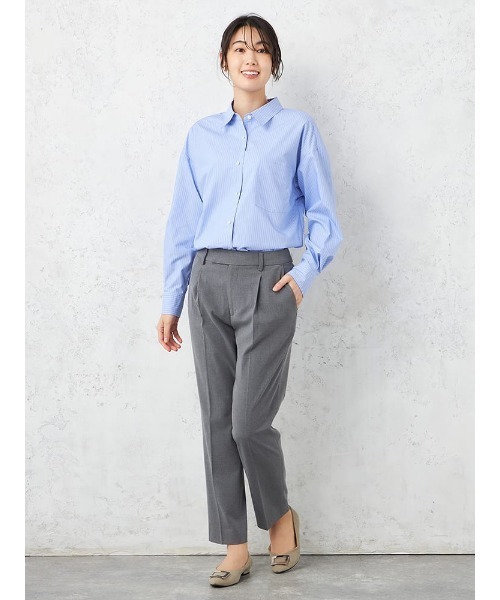 HARUYAMA(ハルヤマ)の「【WALKPLUS】 T/Rトロタックテーパードパンツ ウォッシャブル 通年(スラックス・レディース・ライトグレー/チャコールグレー/ブラック/ダークブラウン・LL/L/M/S)」の13枚目の写真