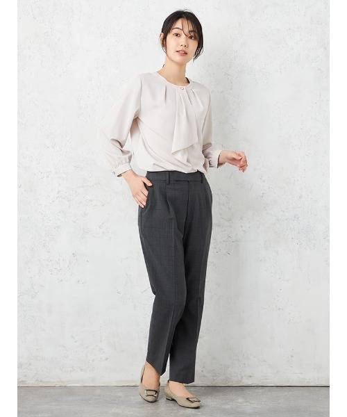 HARUYAMA(ハルヤマ)の「【WALKPLUS】 T/Rトロタックテーパードパンツ ウォッシャブル 通年(スラックス・レディース・ライトグレー/チャコールグレー/ブラック/ダークブラウン・LL/L/M/S)」の15枚目の写真