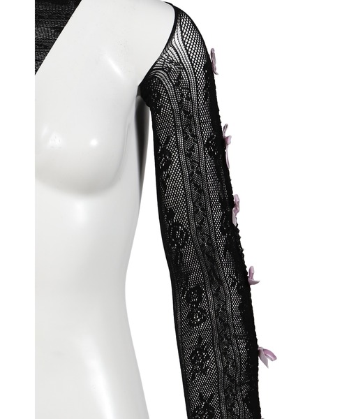 Nodress(ノードレス)の「NODRESS PURPLE VELVETS BOW BLACK LACE OVERSLEEVES(その他トップス・レディース・ブラック×ホワイト・OS)」の4枚目の写真