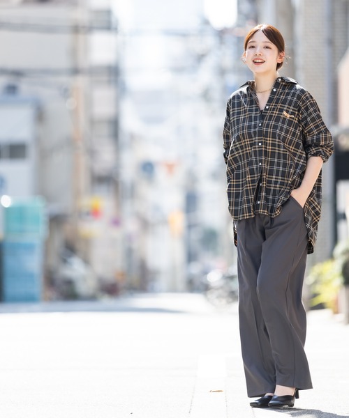 meeny miny（ミーニーマイニー）の「【meeny miny】【旭山動物園応援商品】キタキツネシャツ（シャツ/ブラウス・レディース・カーキ/グレー・S-M/M-L）」の6枚目の写真