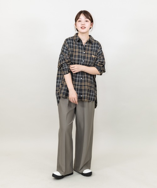 meeny miny（ミーニーマイニー）の「【meeny miny】【旭山動物園応援商品】キタキツネシャツ（シャツ/ブラウス・レディース・カーキ/グレー・S-M/M-L）」の7枚目の写真