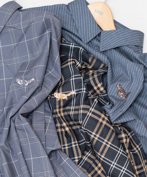 meeny miny（ミーニーマイニー）の「【meeny miny】【旭山動物園応援商品】キタキツネシャツ（シャツ/ブラウス・レディース・カーキ/グレー・S-M/M-L）」の16枚目の写真