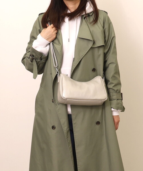 COOCO(クーコ)の「【牛革】シュリンクレザーダブルストラップ2WAYショルダーバッグ(ショルダーバッグ・レディース・シルバー/グレー/オフホワイト/ブラック/レッド・FREE)」の5枚目の写真