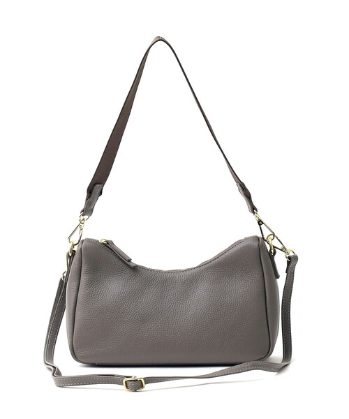 COOCO(クーコ)の「【牛革】シュリンクレザーダブルストラップ2WAYショルダーバッグ(ショルダーバッグ・レディース・シルバー/グレー/オフホワイト/ブラック/レッド・FREE)」の9枚目の写真