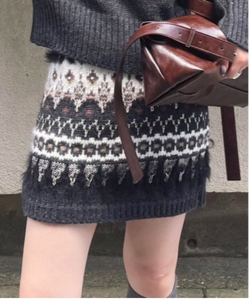 UND LADY NORDIC KNIT SKIRT（スカート）｜Ameri（アメリ）の