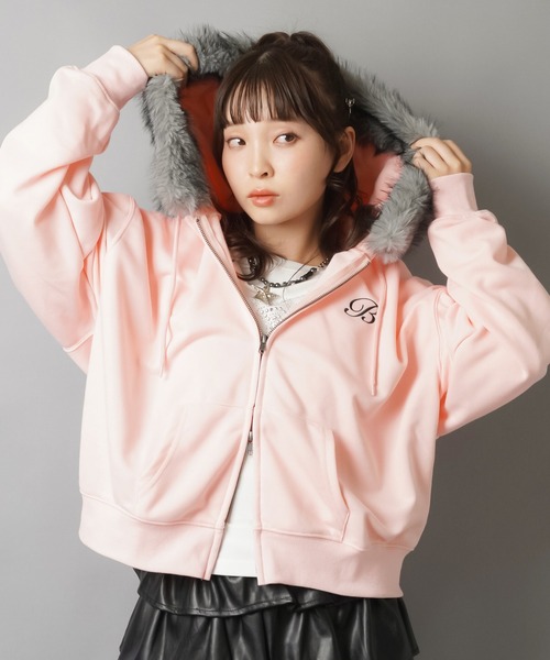 た*様 OLD GAP ファー　ラメ　ジップパーカー 平成女児 平成ギャル　短丈 た*様 OLD GAP ファー ラメ ジップパーカー 平成女児 平成ギャル 短丈