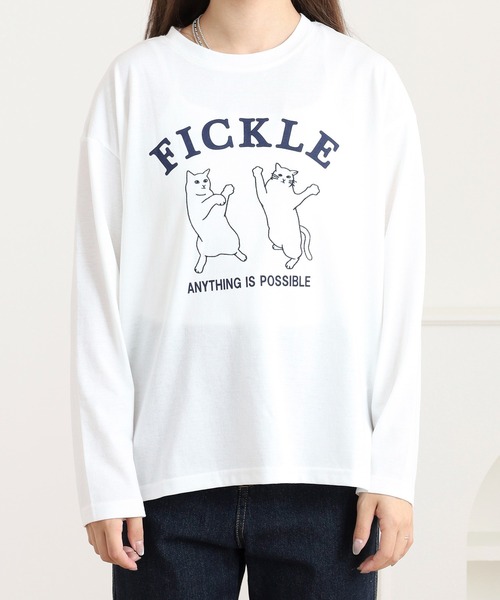 Quelle Chance(ケルシャンス)の「プリント+刺繍 長袖Tシャツ(Tシャツ/カットソー・レディース・グリーン/ブラウン/オフホワイト・M/L)」の11枚目の写真