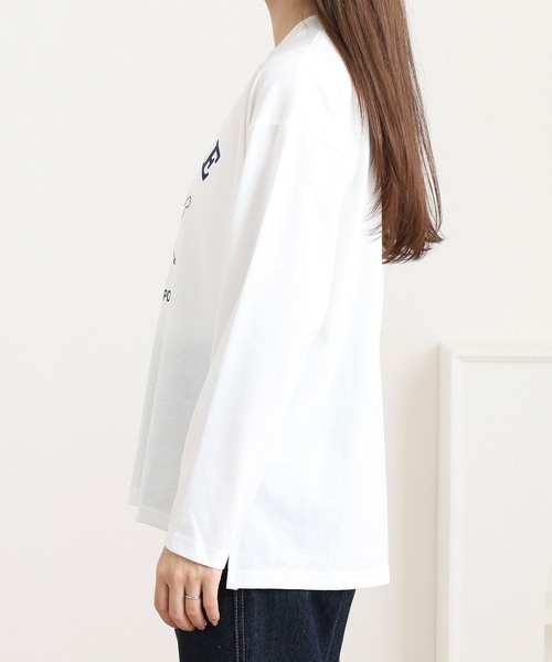 Quelle Chance(ケルシャンス)の「プリント+刺繍 長袖Tシャツ(Tシャツ/カットソー・レディース・グリーン/ブラウン/オフホワイト・M/L)」の10枚目の写真