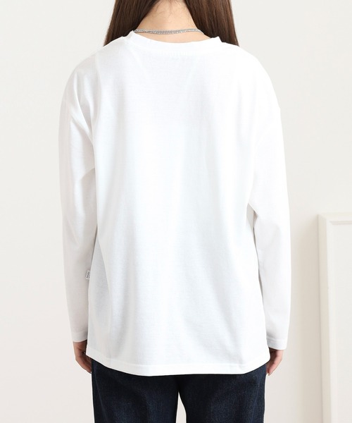Quelle Chance(ケルシャンス)の「プリント+刺繍 長袖Tシャツ(Tシャツ/カットソー・レディース・グリーン/ブラウン/オフホワイト・M/L)」の9枚目の写真