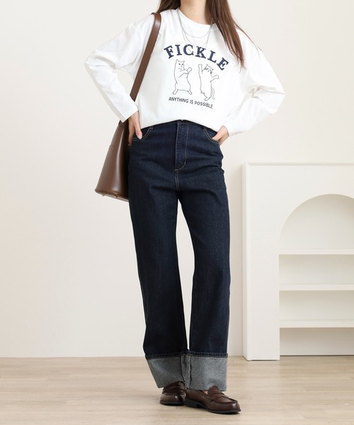 Quelle Chance(ケルシャンス)の「プリント+刺繍 長袖Tシャツ(Tシャツ/カットソー・レディース・グリーン/ブラウン/オフホワイト・M/L)」の20枚目の写真