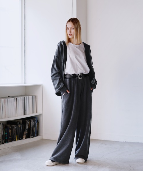 ROCHEM(ローシェン)の「【セットアップ対応】ヘビーウェイトピグメントスウェットパンツ(スウェットパンツ・メンズ・ネイビー/ブラウン/グレー/ブラック・L/M/S/XS)」の11枚目の写真