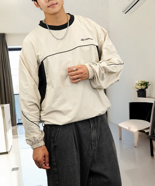 L'atelier（ラトリエ）の「ナイロン タスラン ドロスト 短丈可能 ボリューム袖 長袖 ピステ（ナイロンジャケット・メンズ・ブラック系1/ブラック系2/ブラック系3/グレー系1/グレー系2/グレー系4/ベージュ系2/アイボリー系1/カーキ系1/カーキ系2/カーキ系3/カーキ系4・M/L）」の16枚目の写真