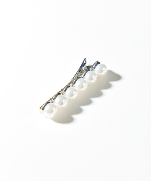 salle de bal(サルデバル)の「パール風ヘアクリップ ヘアピン SPI(バレッタ/ヘアクリップ・レディース・シルバー/ゴールド・FREE)」の1枚目の写真