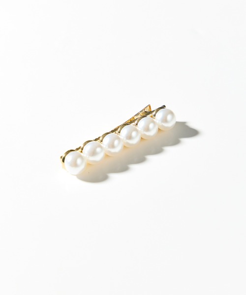 salle de bal(サルデバル)の「パール風ヘアクリップ ヘアピン SPI(バレッタ/ヘアクリップ・レディース・シルバー/ゴールド・FREE)」の2枚目の写真