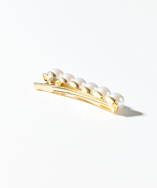 salle de bal(サルデバル)の「パール風ヘアクリップ ヘアピン SPI(バレッタ/ヘアクリップ・レディース・シルバー/ゴールド・FREE)」の6枚目の写真