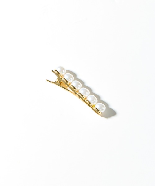 salle de bal(サルデバル)の「パール風ヘアクリップ ヘアピン SPI(バレッタ/ヘアクリップ・レディース・シルバー/ゴールド・FREE)」の5枚目の写真