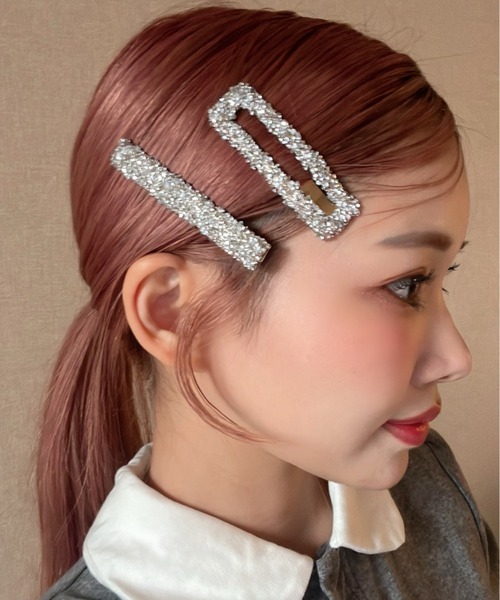 セール】スクエアビジューヘアピンセット（ヘアピン）｜Feliz