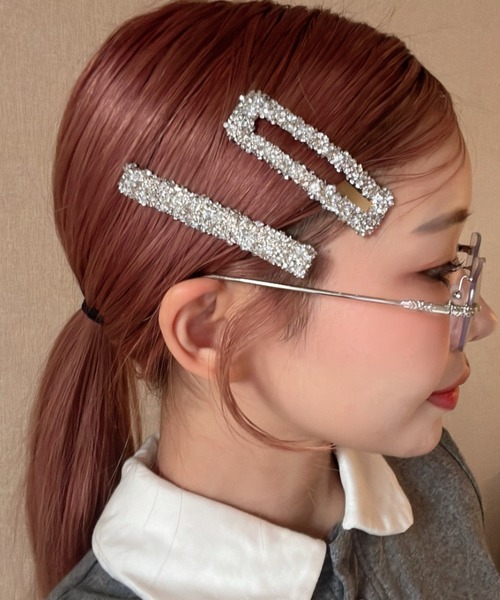 セール】スクエアビジューヘアピンセット（ヘアピン）｜Feliz