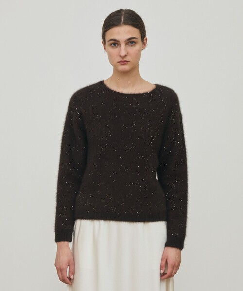 DES PRES フォックスカシミヤ　クルーネック　セーター フォックスカシミヤ クルーネックプルオーバー（ニット/セーター