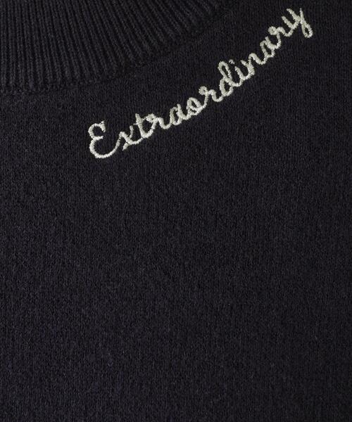 Dessin(デッサン)の「【洗える】刺繍入りジャカードニット(ニット/セーター・レディース・ネイビー/オレンジ系/グレー・03/01/02)」の11枚目の写真
