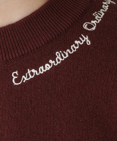 Dessin(デッサン)の「【洗える】刺繍入りジャカードニット(ニット/セーター・レディース・ネイビー/オレンジ系/グレー・03/01/02)」の15枚目の写真