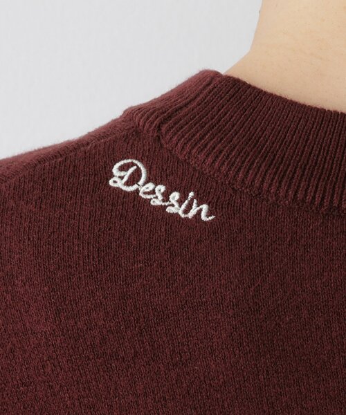 Dessin(デッサン)の「【洗える】刺繍入りジャカードニット(ニット/セーター・レディース・ネイビー/オレンジ系/グレー・03/01/02)」の20枚目の写真