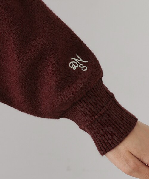 Dessin(デッサン)の「【洗える】刺繍入りジャカードニット(ニット/セーター・レディース・ネイビー/オレンジ系/グレー・03/01/02)」の22枚目の写真
