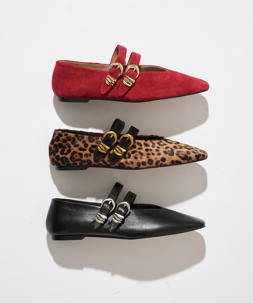 GRISE（グリーズ）の「GRISEレザーWストラップメリージェーン（その他シューズ・レディース・キャメル/ブラック/レッド・24cm/23.5cm/23cm/22.5cm/22cm/25cm/24.5cm）」の14枚目の写真