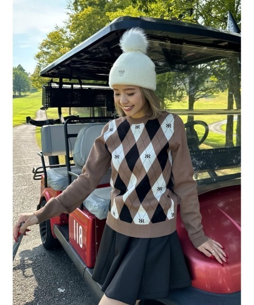 RIENDA GOLF】ベーシックフレアスカート 秋服 冬服（スカート