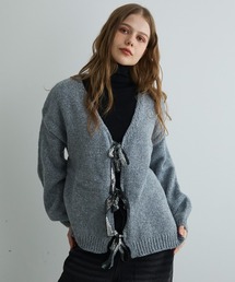 スパンコールリボンカーディガン / Sequin Ribbon Knit Cardigan