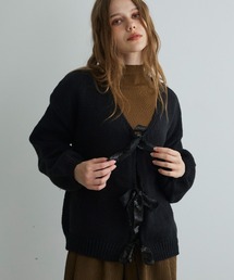 スパンコールリボンカーディガン / Sequin Ribbon Knit Cardigan